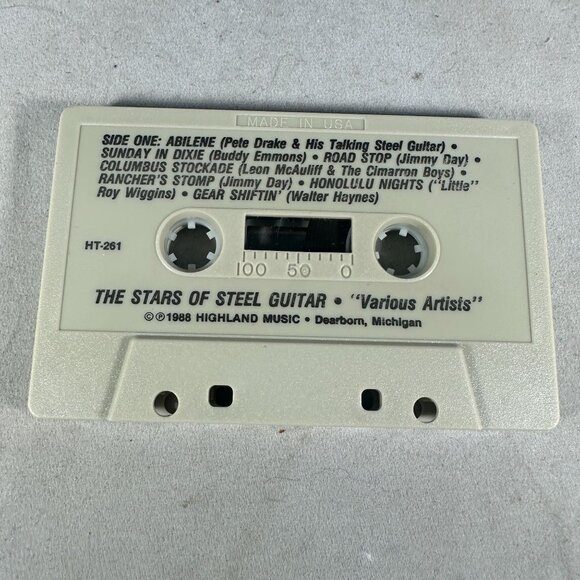 Stars Of The Steel Guitar 14 Great Hits Various Artists Cassette 1988 Highland - Picture 4 of 4